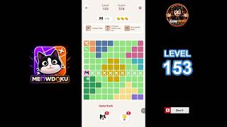 Meowdoku Level 153 walkthrough | full solution