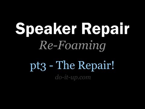 Speaker Foam Repair & Replacement, Part 3 - The Repair