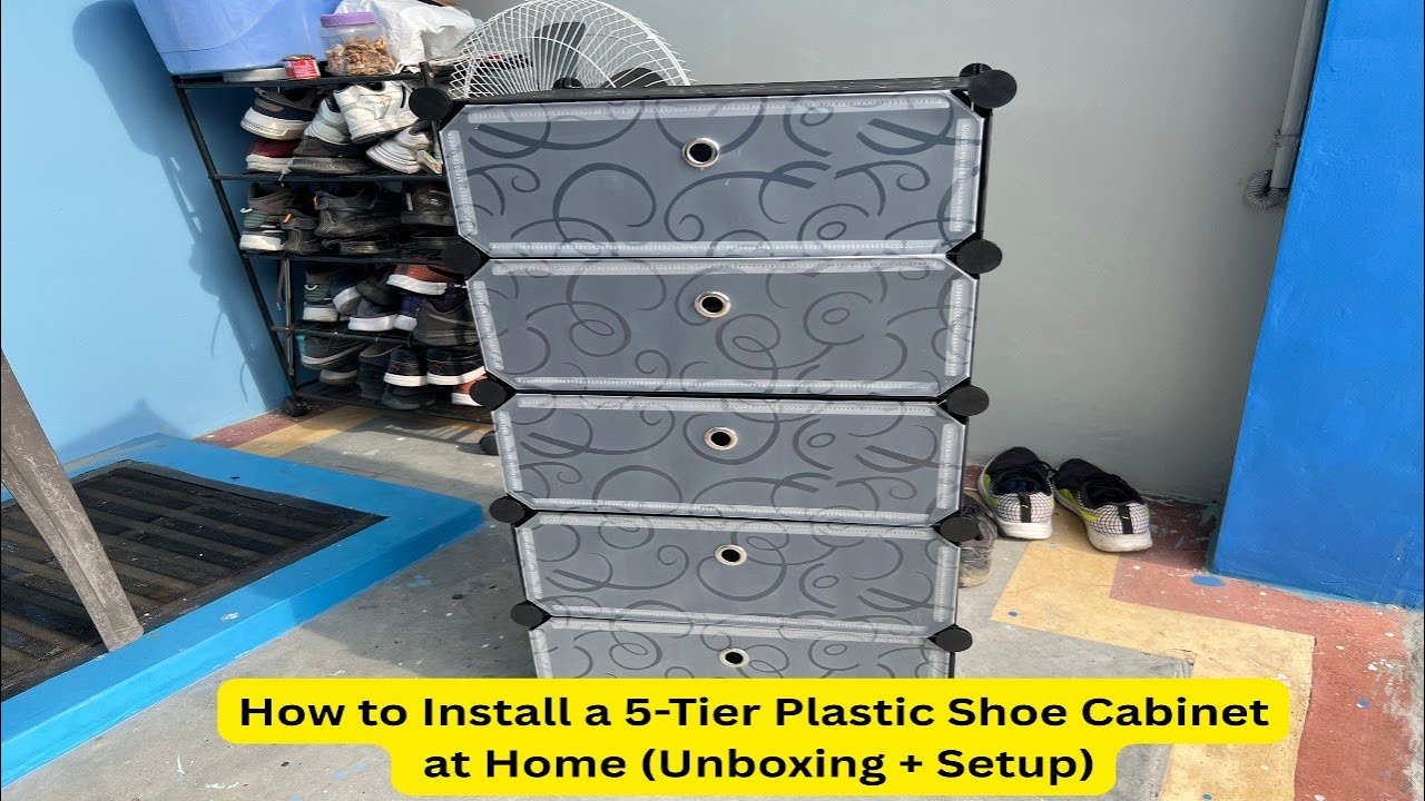 How to Install a 5-Tier Plastic Shoe Cabinet at Home (Unboxing + Setup)