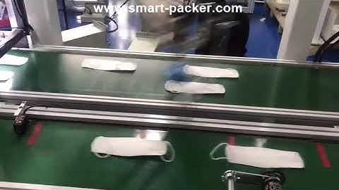 Spider type robot hand facial mask sorting feeding machine testing video