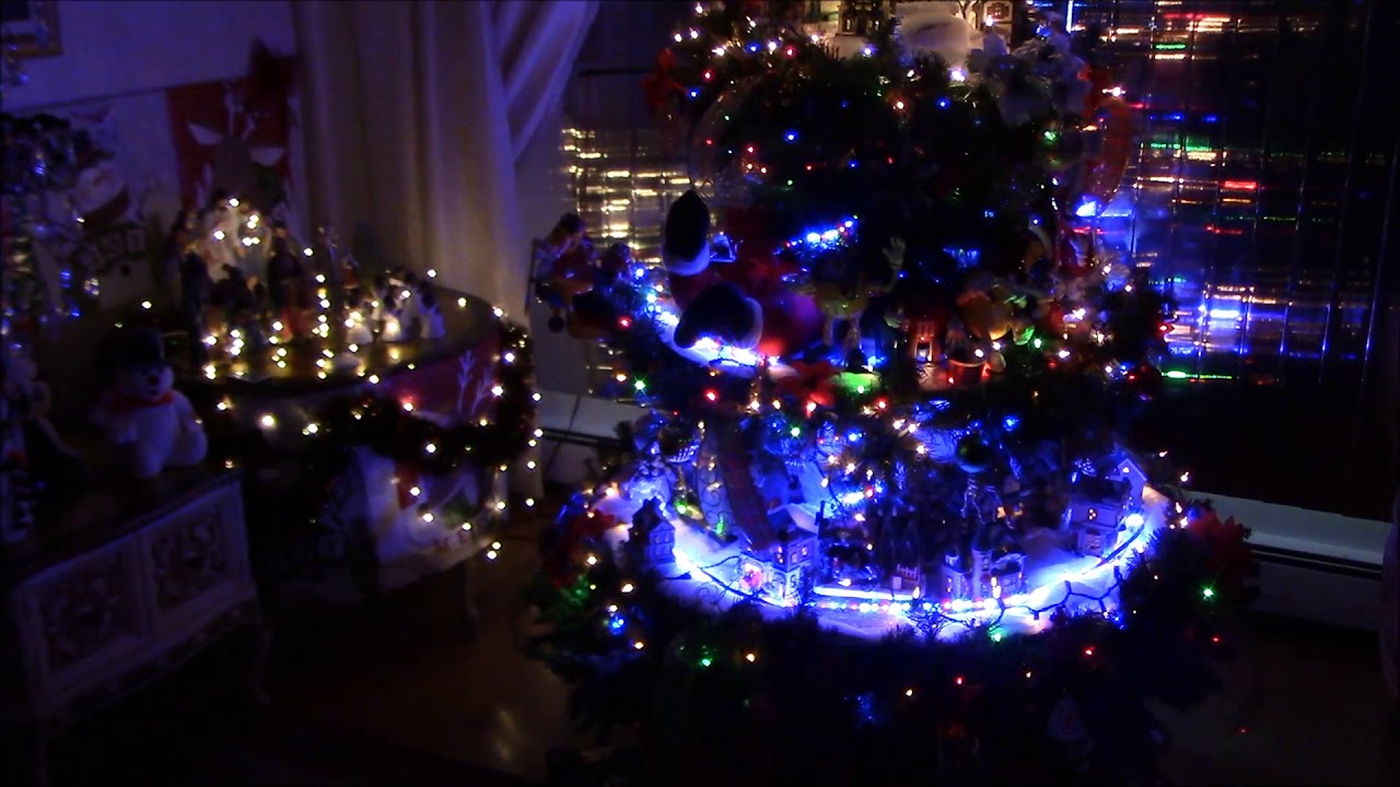 Part 3 of 3 Revolving Christmas Village Tree YouTube