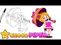 How To Draw CHOCO PIPER | Brawl Stars | Piper New Skin | Step By Step