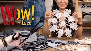 Don't throw away old jeans! You must see this lace result!