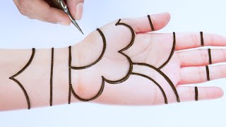 New Easy Trick mehndi design for hands/Simple henna design 2021/Mehendi design front hand screenshot 4