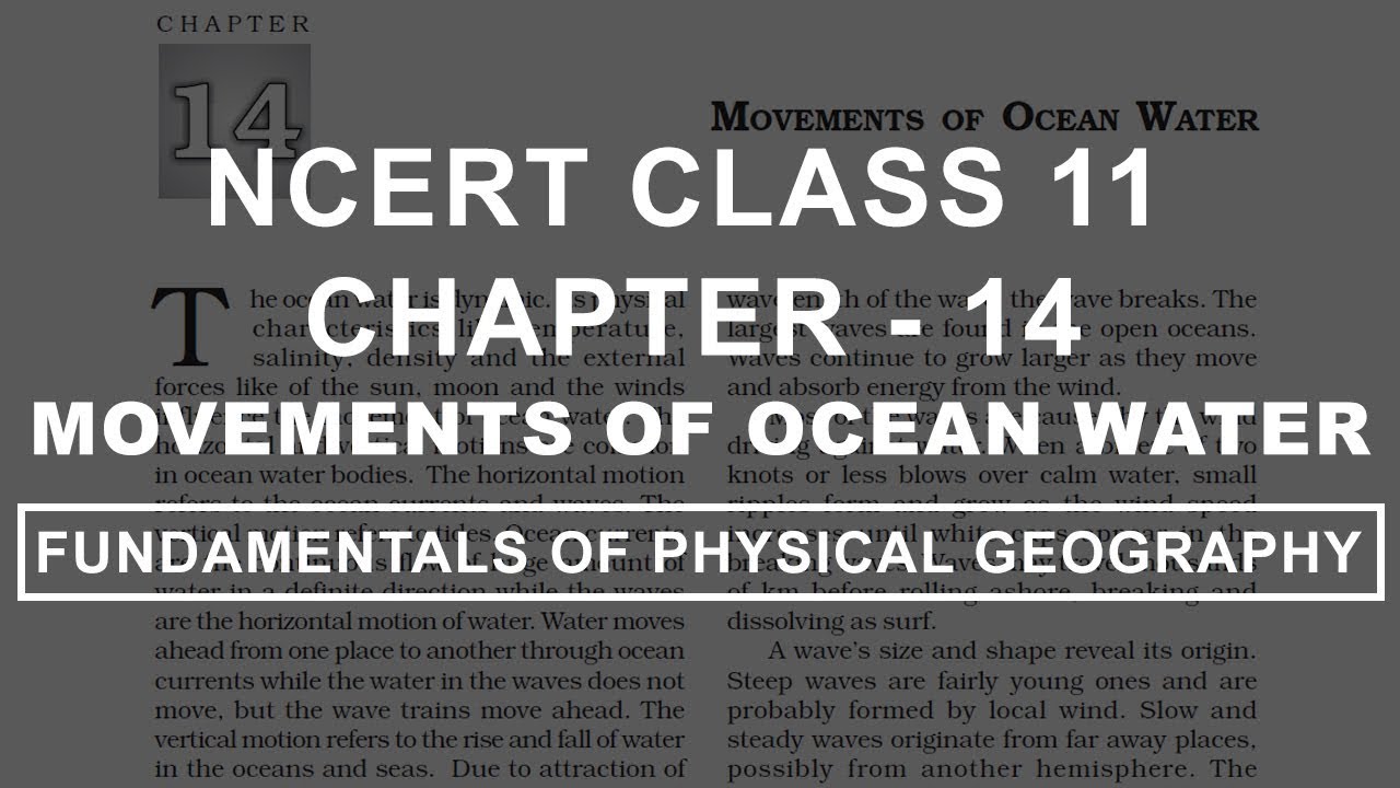 Movements Of Ocean Water - Chapter 14 Geography Ncert Class 11