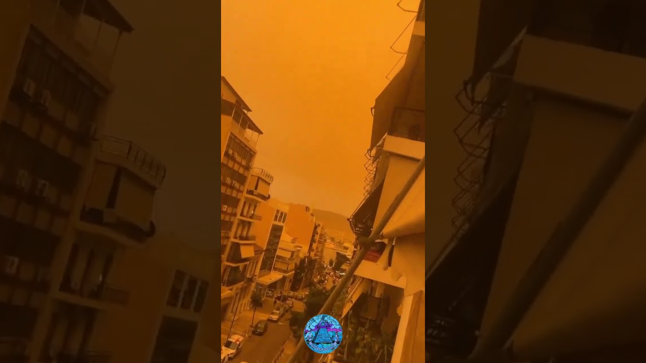 GREECE SKIES TURNED ORANGE