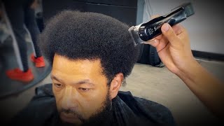 SO SATISFYING! Shaping An Afro With A Taper!