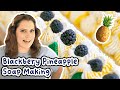 Blackberry Pineapple Soap Making + Answering Reddit Questions with My Best Friend | Royalty Soaps