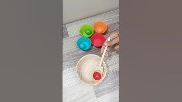 Colorful Wooden Balls Sorting Asmr #colorsorting #colouring #shorts #asmr