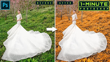 How to make Autumn Color Effect mood in Photoshop CC (Yellow/Golden Color Effect) 1-Minute Tutorial