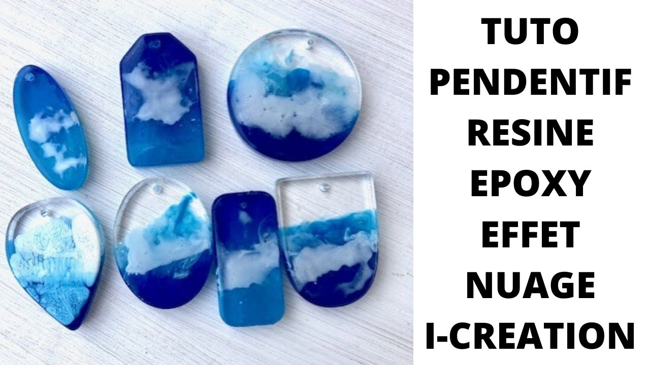 Résine époxy tuto PENDENTIF EFFET NUAGE - YouTube
