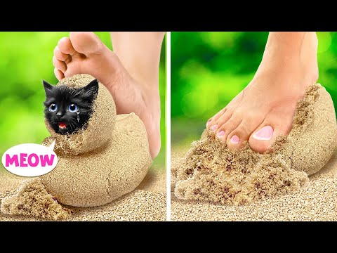 Save This Tiny Kitten🙀 Mom vs Stepmom Hacks