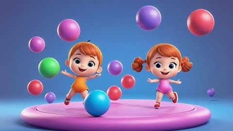 Four Bouncy Balls Go Big and Small | Fun Size Song for Kids | Learn Big and Small with Bouncy Balls