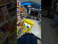 SpongeBob is caught stealing from a supermarket.