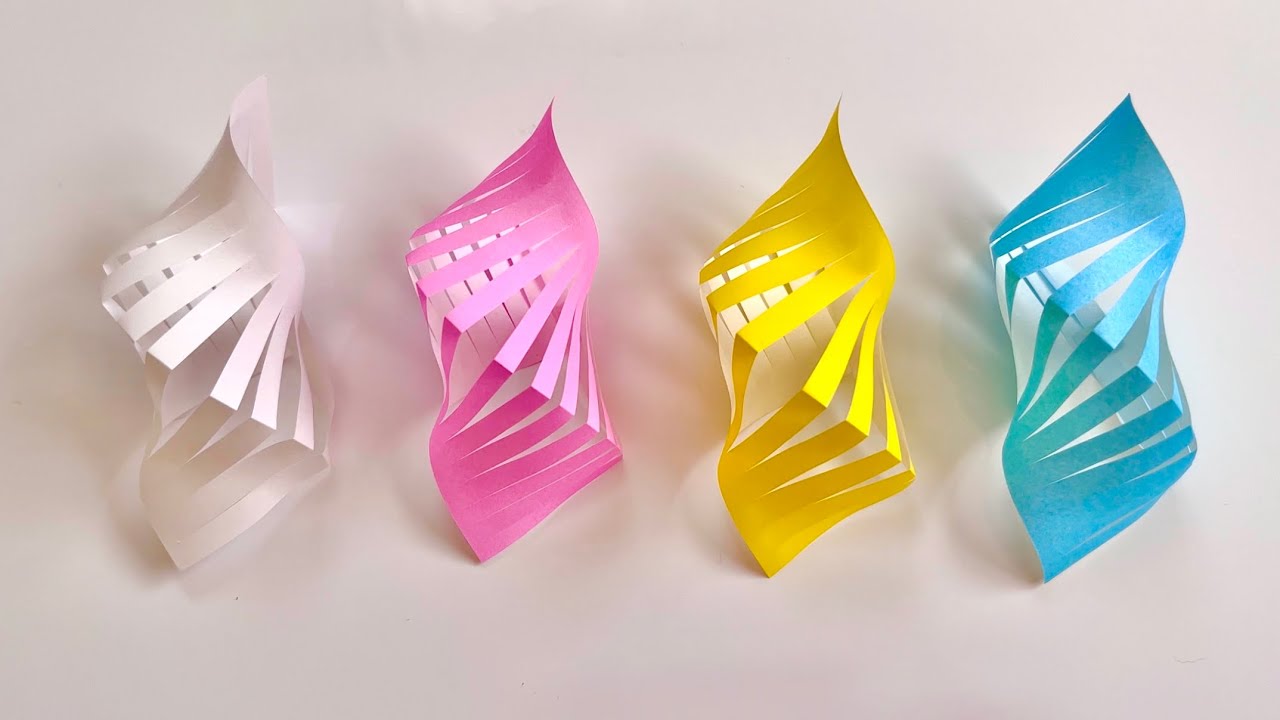 【七夕折り紙】超簡単！貝飾りの作り方 折り方 Origami Easy Shell Paper Craft DIY 可愛い 装飾 7月 貝つづり 종이접기 조개 조개껍질 折纸 贝壳 摺紙