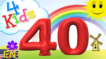 Numbers counting from 31 to 40 for children ENGLISH - Counting thirtyone to forty english