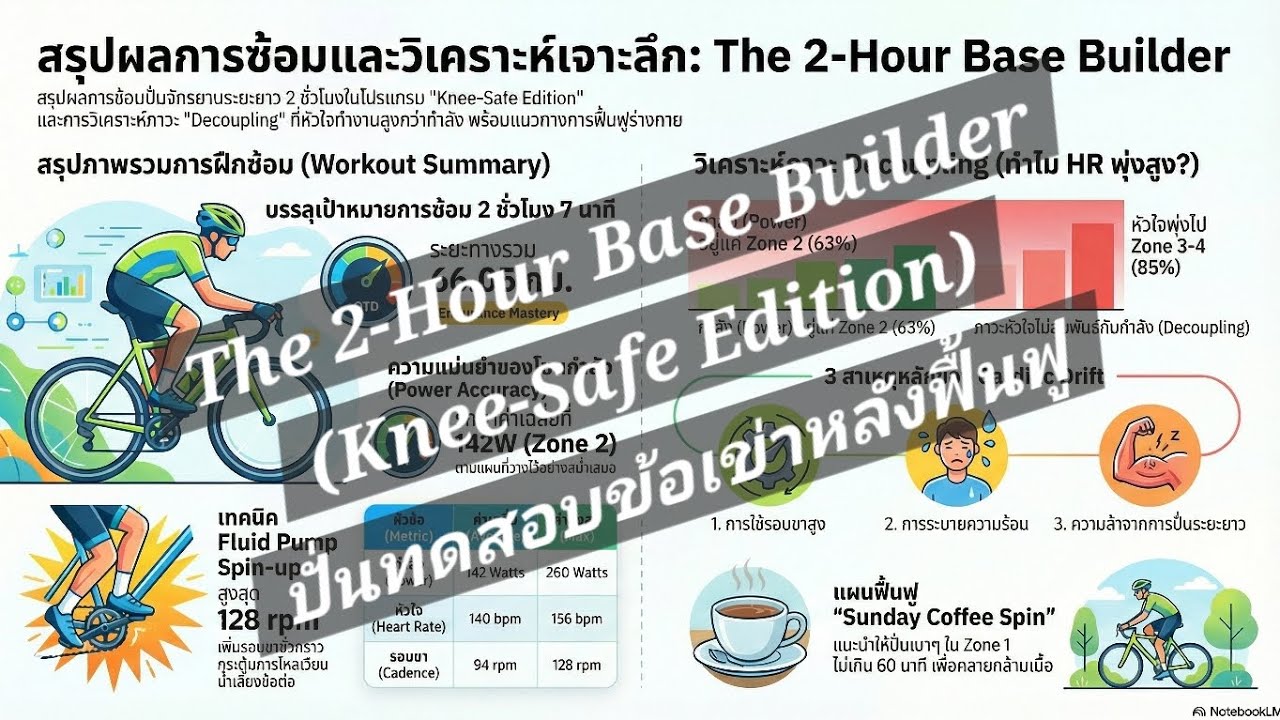 ภารกิจปั่นฟื้นฟูเข่า EP. 10: The 2-Hour Base Builder (Knee-Safe Edition)