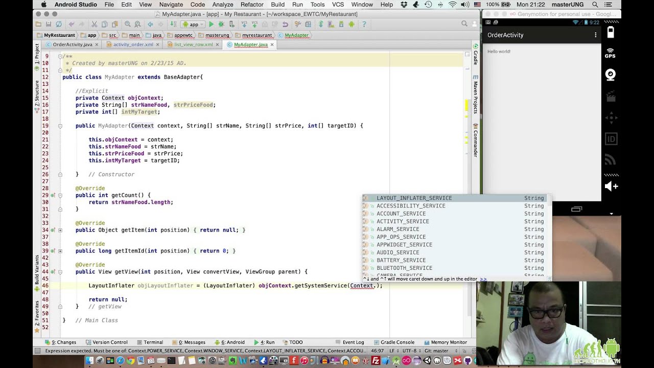 การสร้าง ListView จาก SQLite (My Restaurant 13) - YouTube