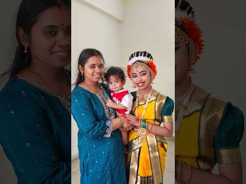 మా పాపకి మొదటిసారి ఇలా రెడీ చేయించాము 🥰🥰🥰 #kuchupudi #makeover