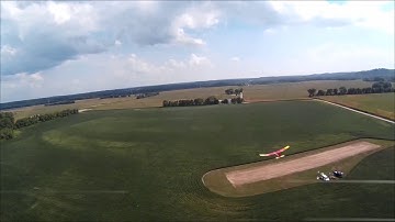 MJX Bugs 3 with RunCam attached, chasing the plane!