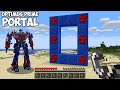 HOW CORRECTLY LIGHT this OPTIMUS PRIME PORTAL in Minecraft ! Transformers - GAMEPLAY Movie