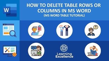 How to delete Table Rows or Columns in MS Word || Table Tutorial Part 04
