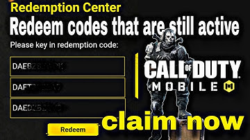 NEW CODM REDEEM CODES | Redeem codes that are still active | CODM REDEEM CODE