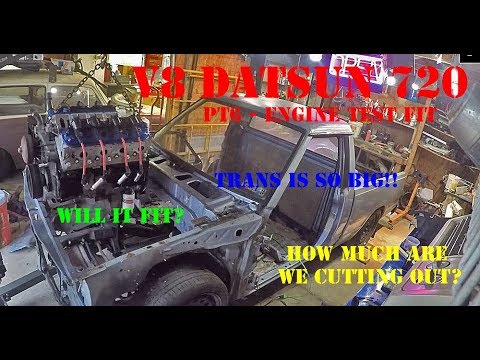 v8-datsun-720-build-pt6-engine-test-fits