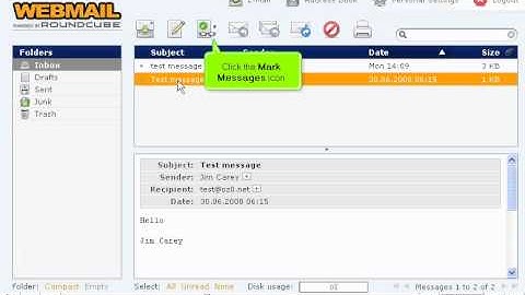 How to mark message in RoundCube - Roundcube Tutorials