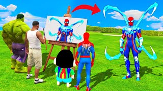 GTA 5 | GTA5 BUT WHATEVER 4 ARM ADVANCE SPIDERMAN SHINCHAN, FRANKLIN & HULK DRAWS COMES TO REAL LIFE