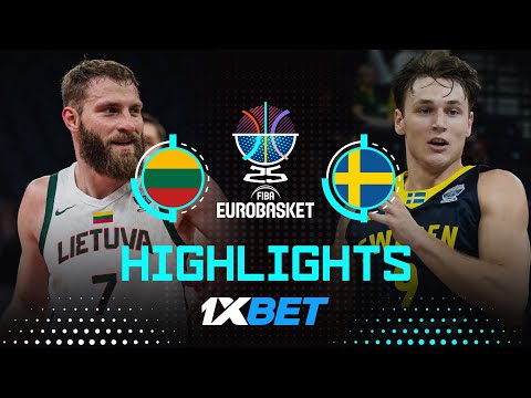 Lithuania 🇱🇹 vs Sweden 🇸🇪 | 1XBET Highlights | FIBA EuroBasket 2025