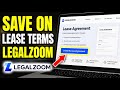 How to Save on Lease Terms with LegalZoom - Step By Step