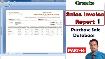 Purchase sale Database in access Part 16 -Sales Invoice Report 1