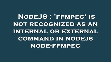 NodeJS : 