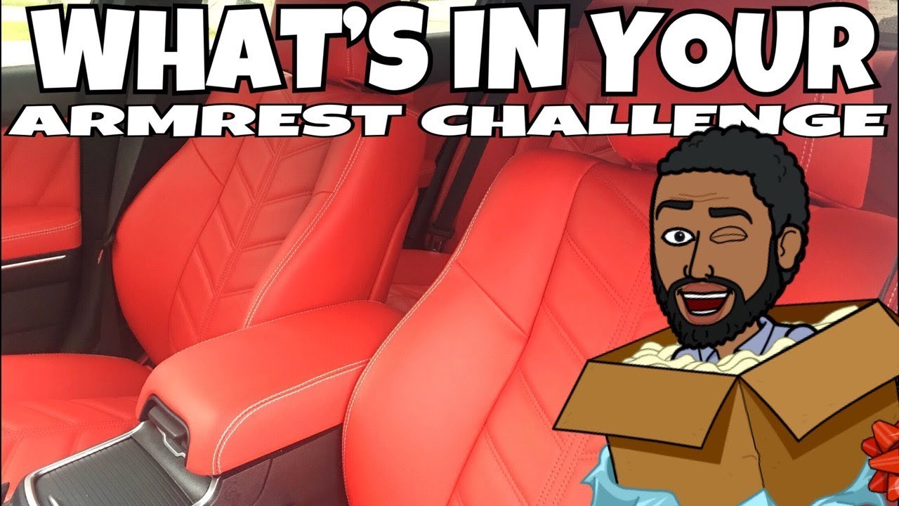 WHAT'S IN YOUR ARMREST CHALLENGE **DONT BE SCARED** YouTube