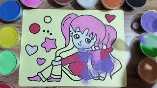 Sand coloring pictures Butterfly | Snail coloring pictures | Dolphin