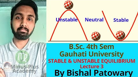 Stable and Unstable Equilibrium~Lecture 3 B.Sc 4th sem Gauhati University