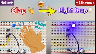 How to build Clap Switch Circuit using BC547 on breadboard