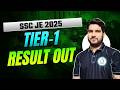 SSC JE 2025 Tier-1 Result OUT 🚨 | Cutoff Analysis & Next Step for Qualified Students