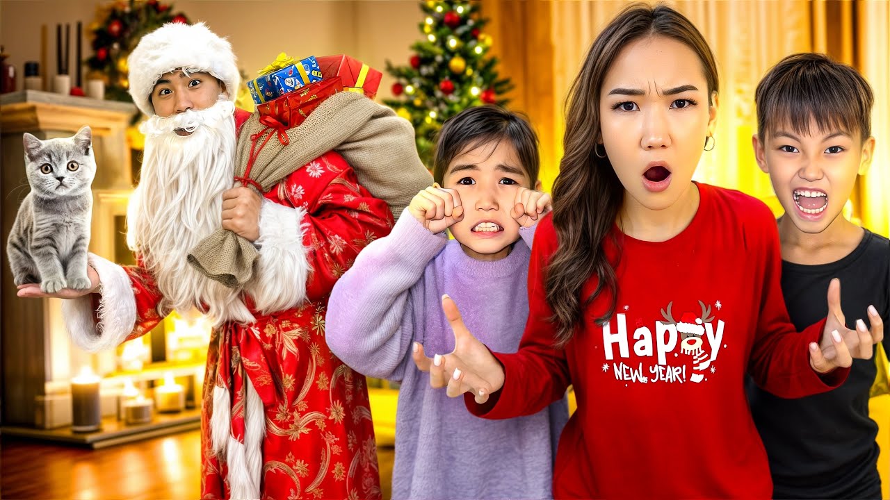 Аяз ата мысықты ұрлап кетті😱💔🎅🏻(аликош пен козаймды алдап кетті😭)жаңа жылдық мини фильм😍🎥