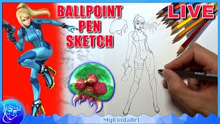 Drawing Samus Aran | Sketchbook Tutorial Live Stream