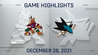 NHL Highlights | Coyotes vs. Sharks - Dec 28, 2021