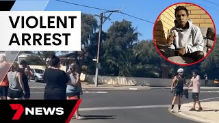 Police officers attacked in violent Christies Beach arrest | 7 News Australia