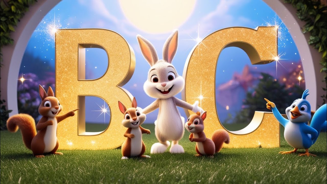 ABC Song for Kids | Bunny & Friends Night Story | Learn Alphabet A–Z 
