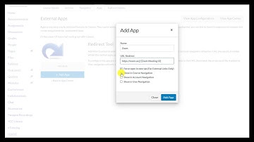 How to create a Zoom redirect link in Canvas.