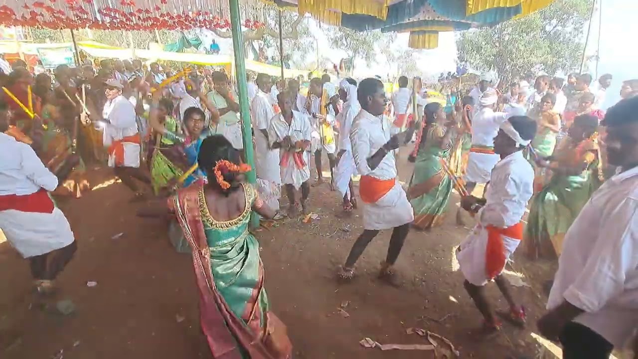 చెవులకు ఇంపుగా కనుల విందుగా చేస్తున్న దొనబైలు  కోలాటం 15-2-2026 మల్లయ్యకొండ మహాశివరాత్రి