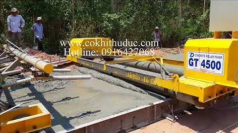 máy trải bê tông