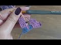 Çok Kolay Tığ işi Şal ya da Bandana İçin Örgü Modeli &amp; Crochet