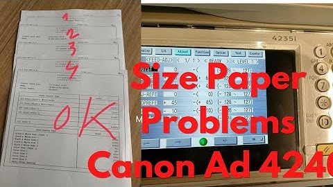 Size Paper Problems Or No Good Size Paper For Canon advance 4235/4230/4035/4025