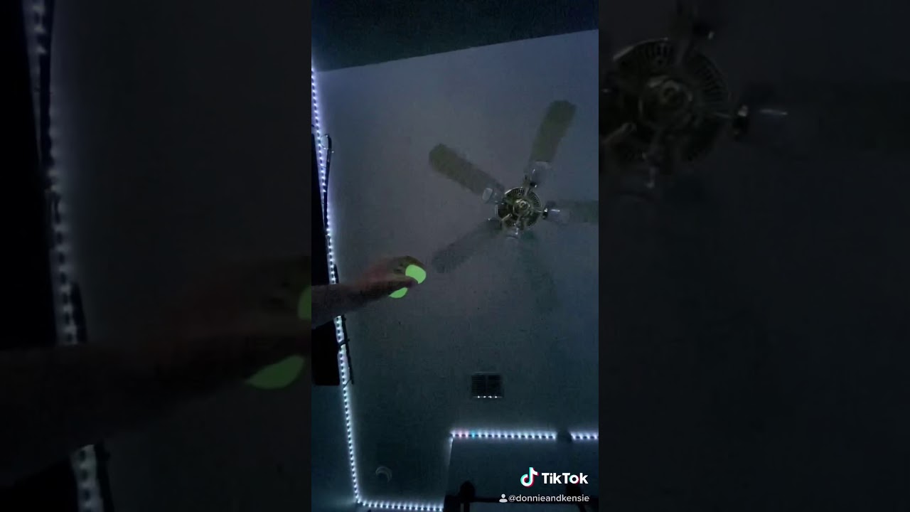Throwing Glowing Ceiling balls at the fan YouTube